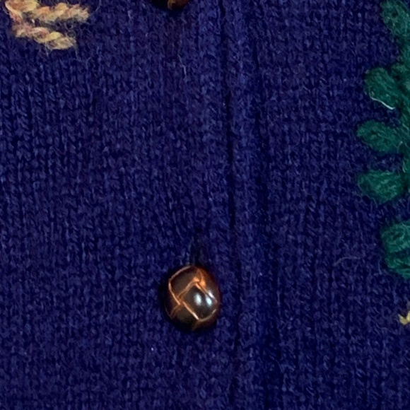 Equestrian Horse Polo Jockey Robert Scott Wool Knit Button Up Sweater Vest Sz L - Picture 5 of 10